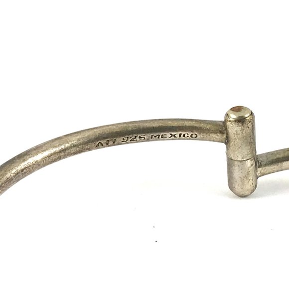 Vintage Sterling Silver 925 Mexico ATI Ball End Overlay Bracelet - Picture 3 of 3